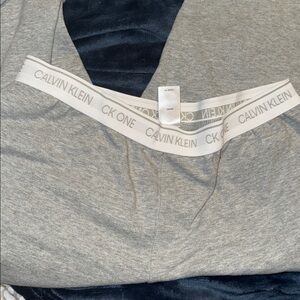 Calvin Klein Cotton Blend Sleepwear Gray Pants - M